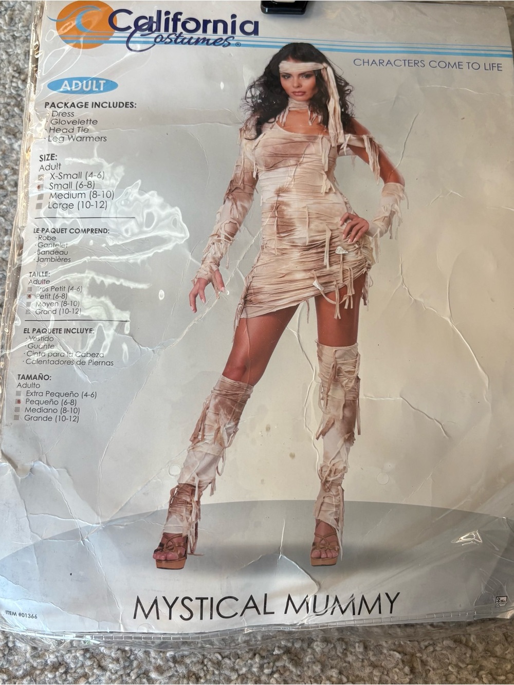 California Costumes Mystical Mummy Mini Dress Costume Small Sexy